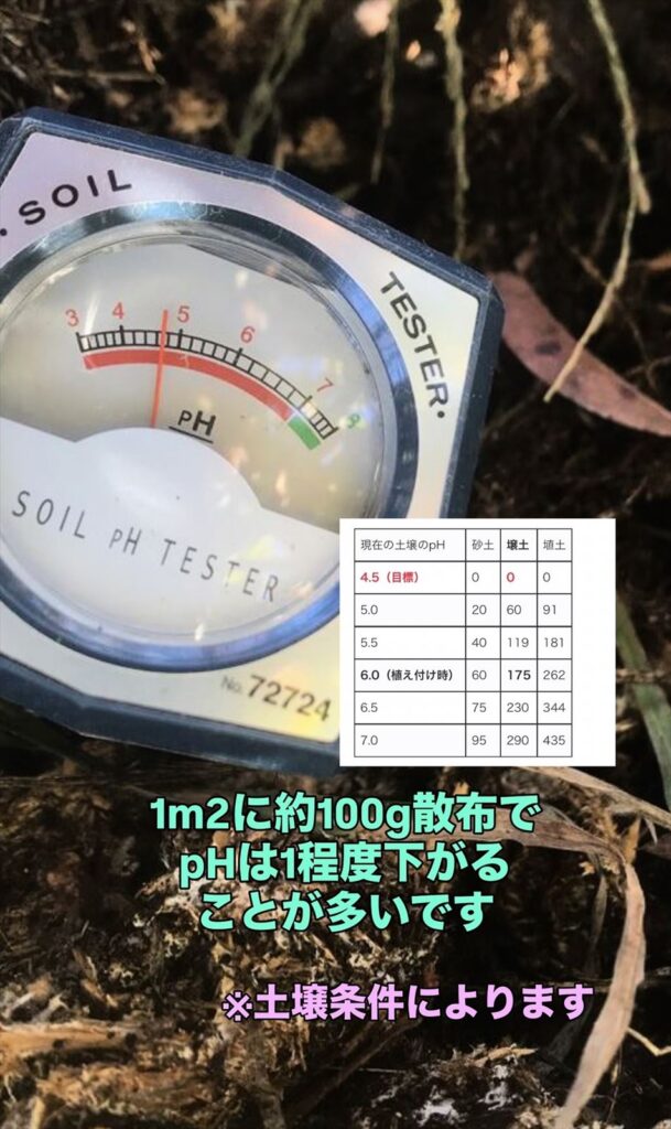 土壌酸度を測定している画像